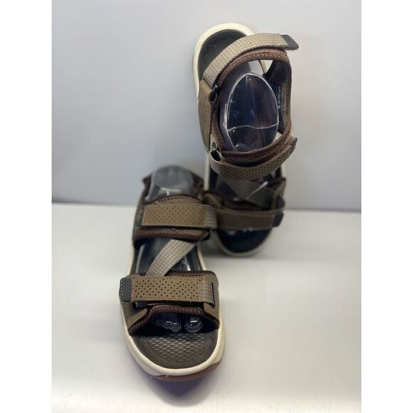 FLORSHEIM Mens Brown Adjustable Tread Lite Round Toe Wedge Sandals Shoes 9 M main image 5